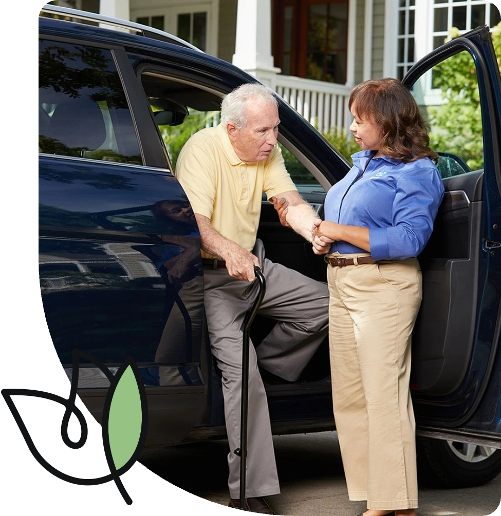 assisting a senior assisting a senior