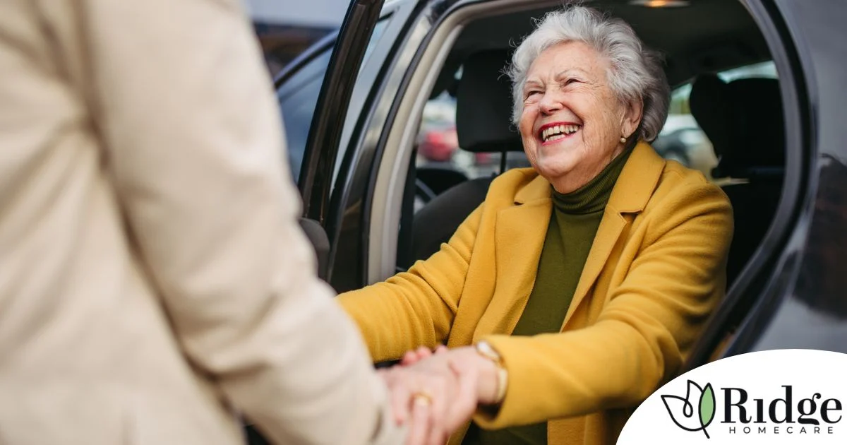 A loved one benefits from senior transportation services.